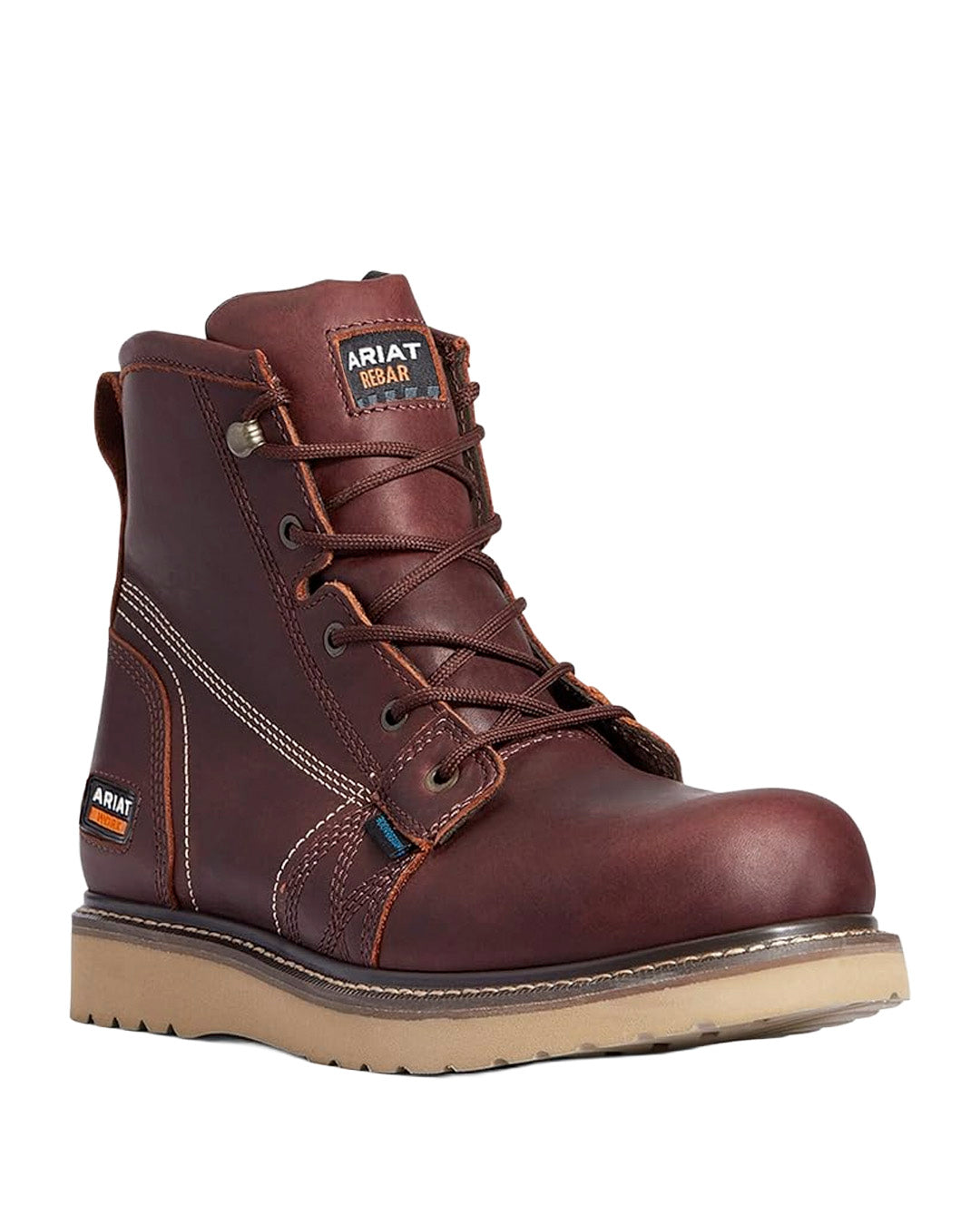 Botas de trabajo impermeables con cordones Ariat Rebar Wedge para hombre 35946