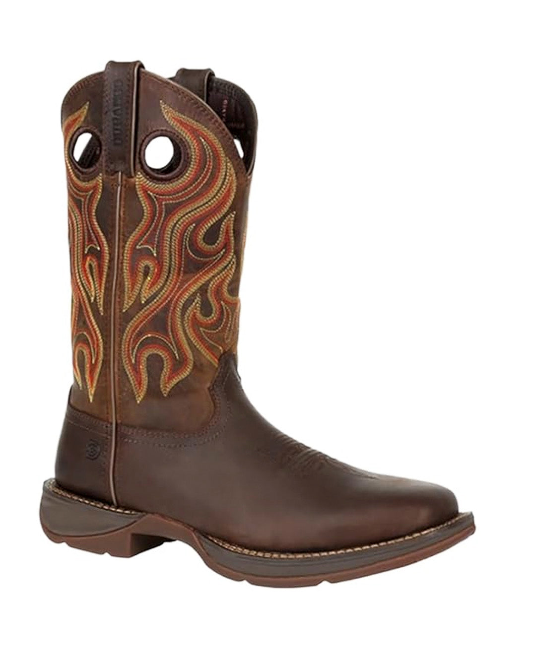 DURANGO SIN PUNTERA DE ACERO | Bota vaquera Rebel color castaño oscuro DDB0317