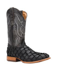 Durango Premium Exotics Matte Black Pirarucu Western Boot DDB0381
