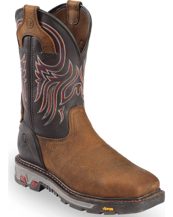 Justin Men's Tanker Western Work Boots - Steel Toe WK2104 - Imagen 8
