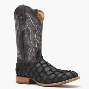 Durango® Matte Black Pirarucu Western Boot