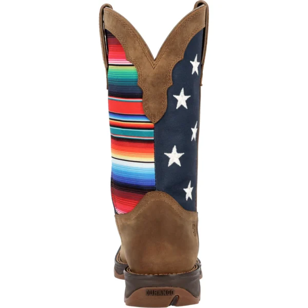 Lady Rebel by Durango® Dusty Brown Serape Flag Western Boot - Imagen 2