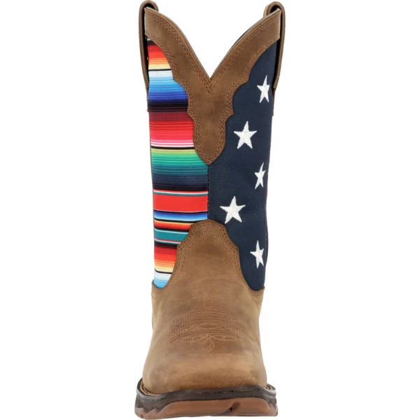Lady Rebel by Durango® Dusty Brown Serape Flag Western Boot - Imagen 4