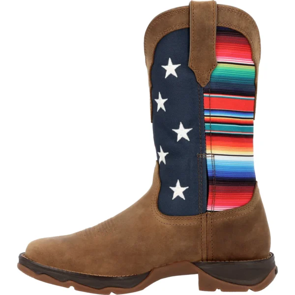 Lady Rebel by Durango® Dusty Brown Serape Flag Western Boot - Imagen 5