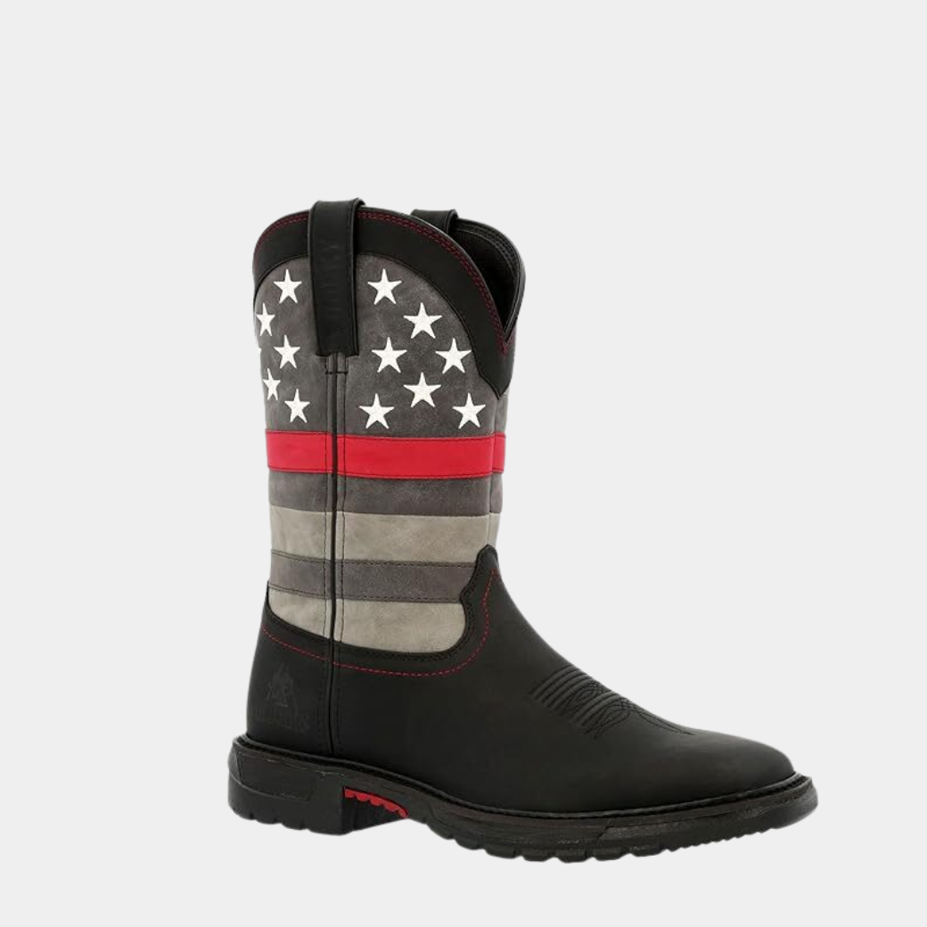 ROCKY Red Line Western Boot - Public Service Support