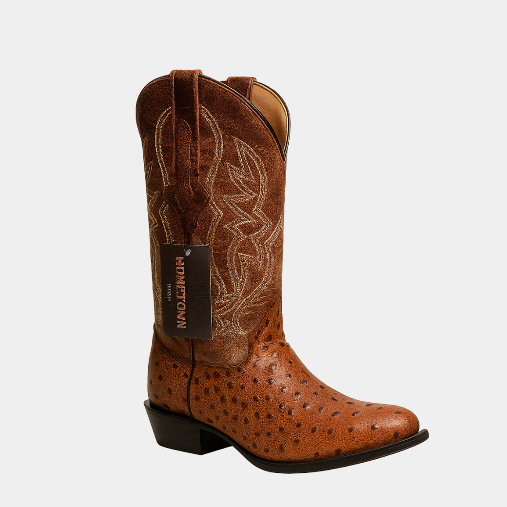 HOMETOWN AVESTRUZ 436 RANCH CAFÉ BOTA COWBOY PUNTA CUADRADA